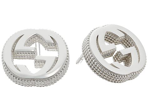 gucci earring studs|Gucci interlocking gg earrings.